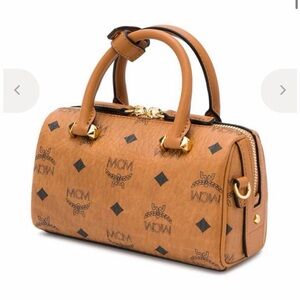 MCM Cognac Mini Bag with Monogram